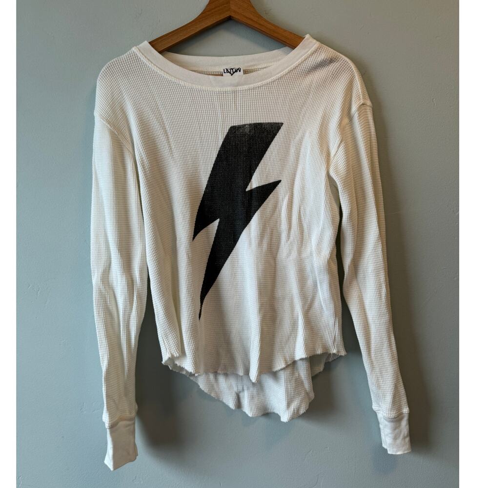 Anthropologie LetLuv White Long Sleeve Thermal Shirt